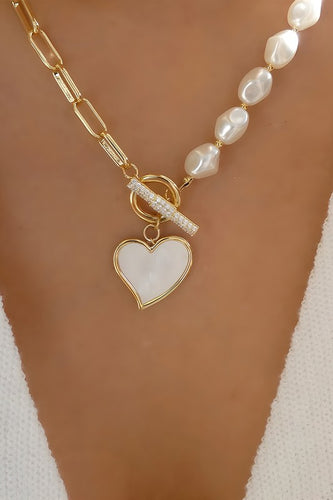Pearl Heart Necklace