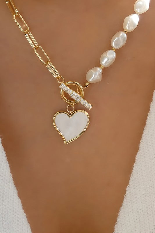 Pearl Heart Necklace