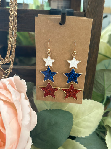 Star dangle earrings