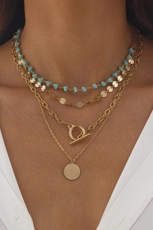 Heart Bead Necklace Set