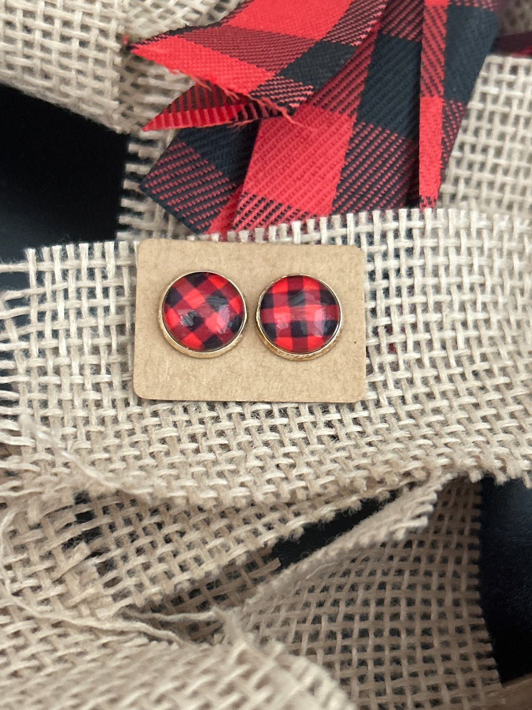 Plaid Studs