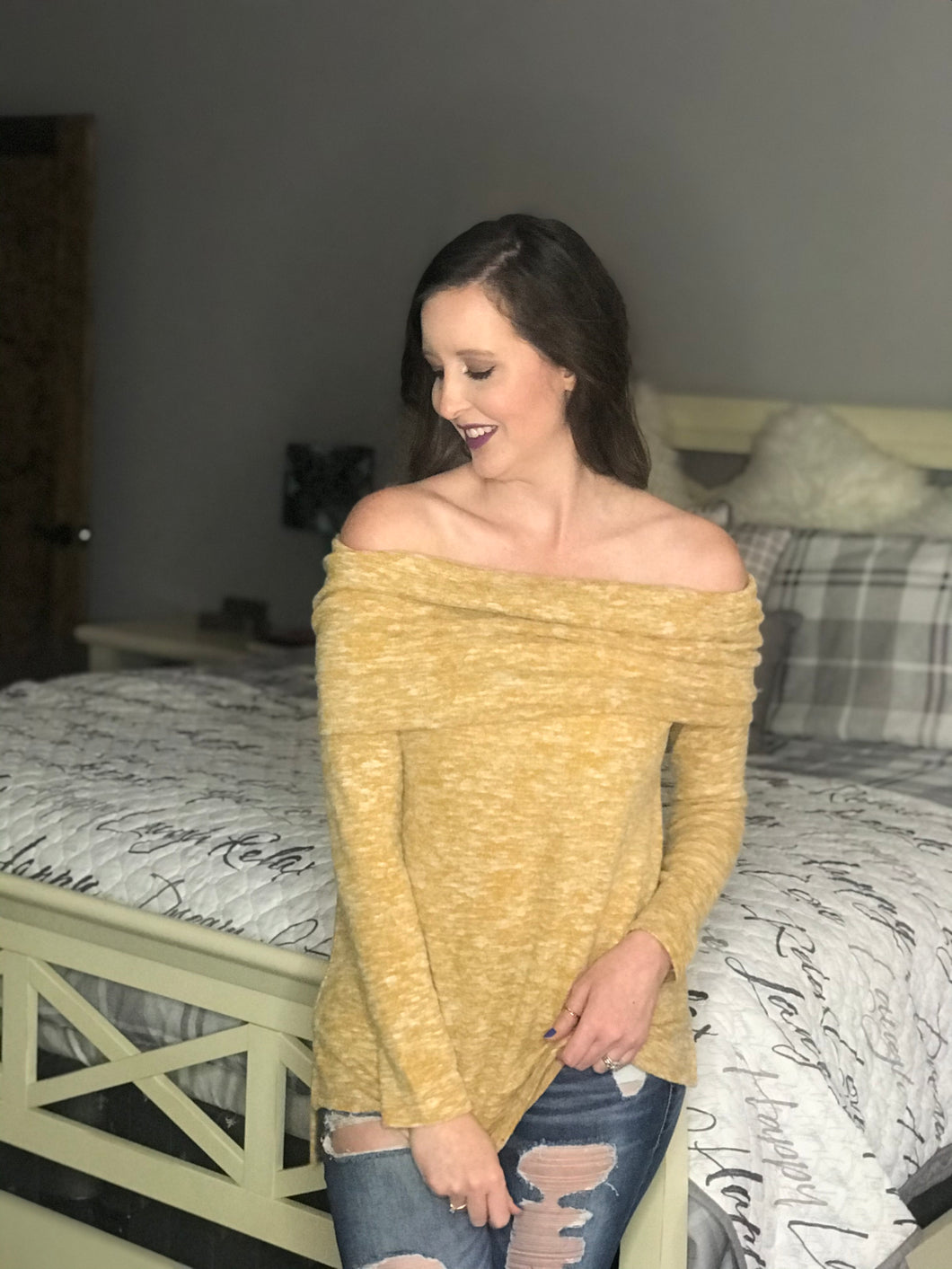 Off the shoulder sweater